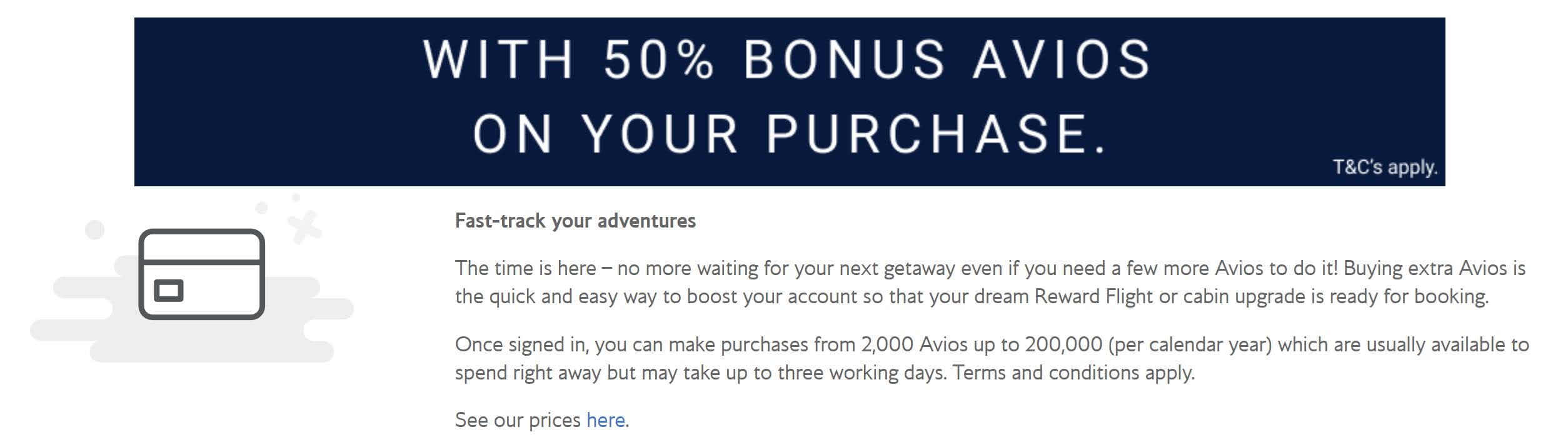 British Airways Buy Avios With 50% Bonus ภายใน 19 December 2022