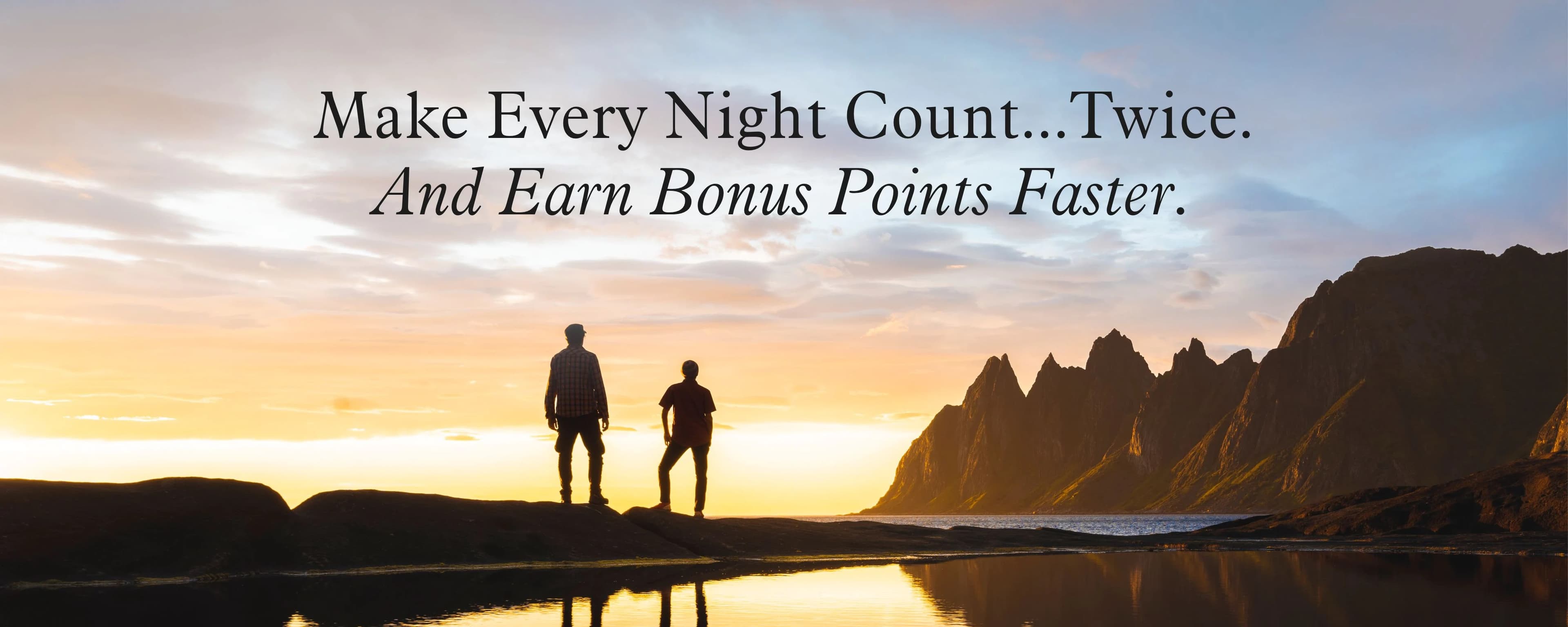 Marriott Bonvoy double night and 1,000 bonus points per night 8 Feb - 4 May 2022
