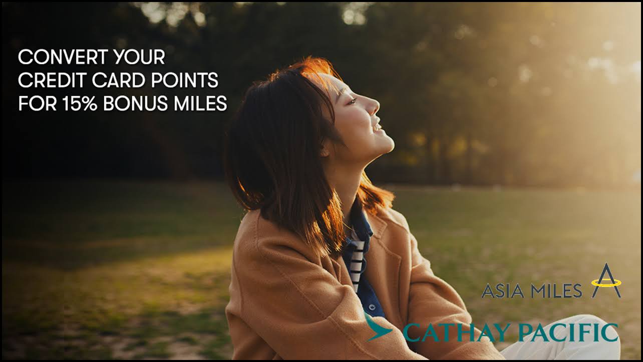 Asia Miles Transfer Bonus 15% From Credit Card 1 - 30 June 2022