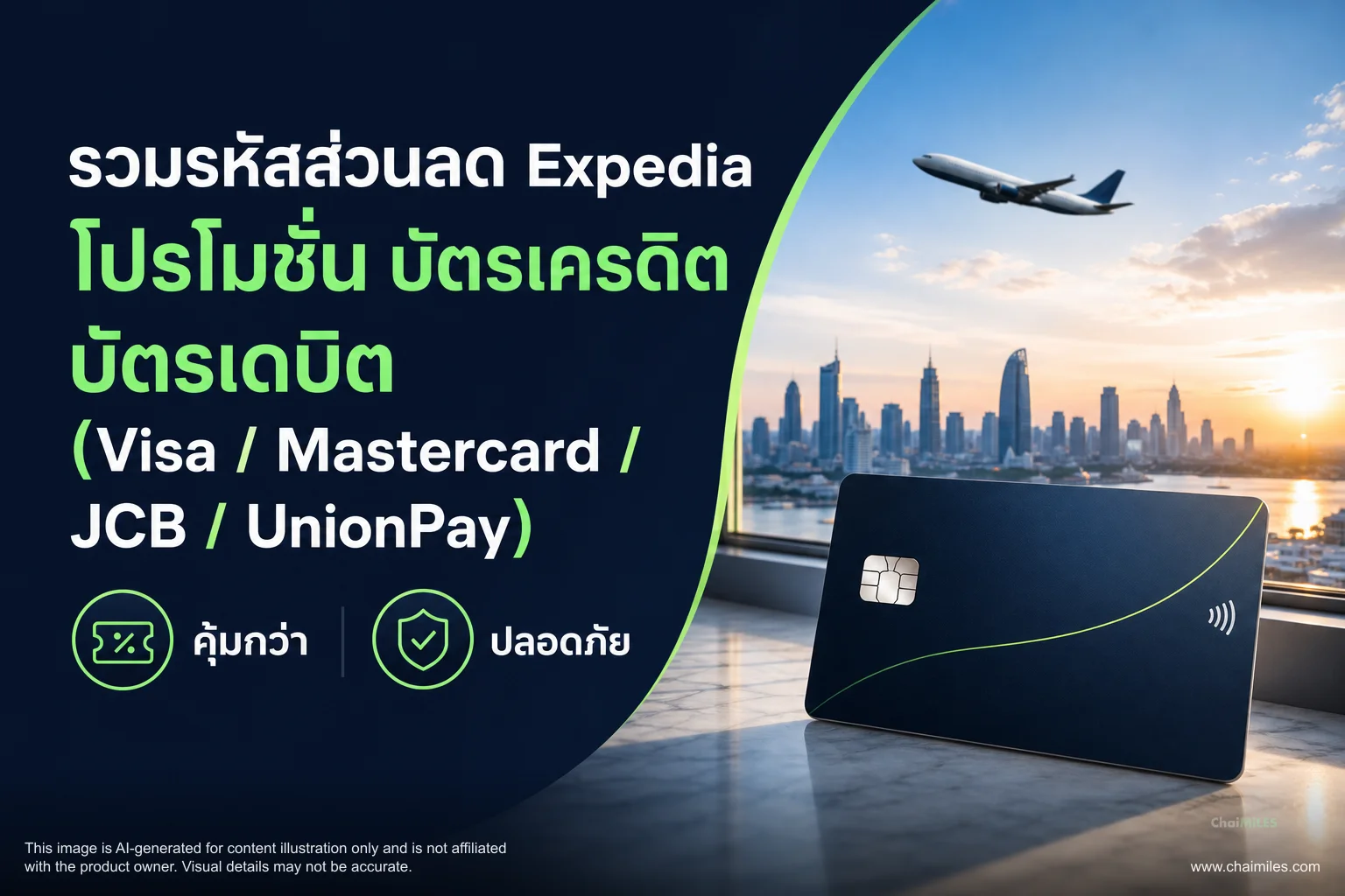 รวมรหัสส่วนลด Expedia โปรโมชั่น บัตรเครดิต บัตรเดบิต (Visa / Mastercard / JCB / UnionPay) ไม่ต้องใส่ % ในรูปภาพ ไม่ต้องใส่วันที่