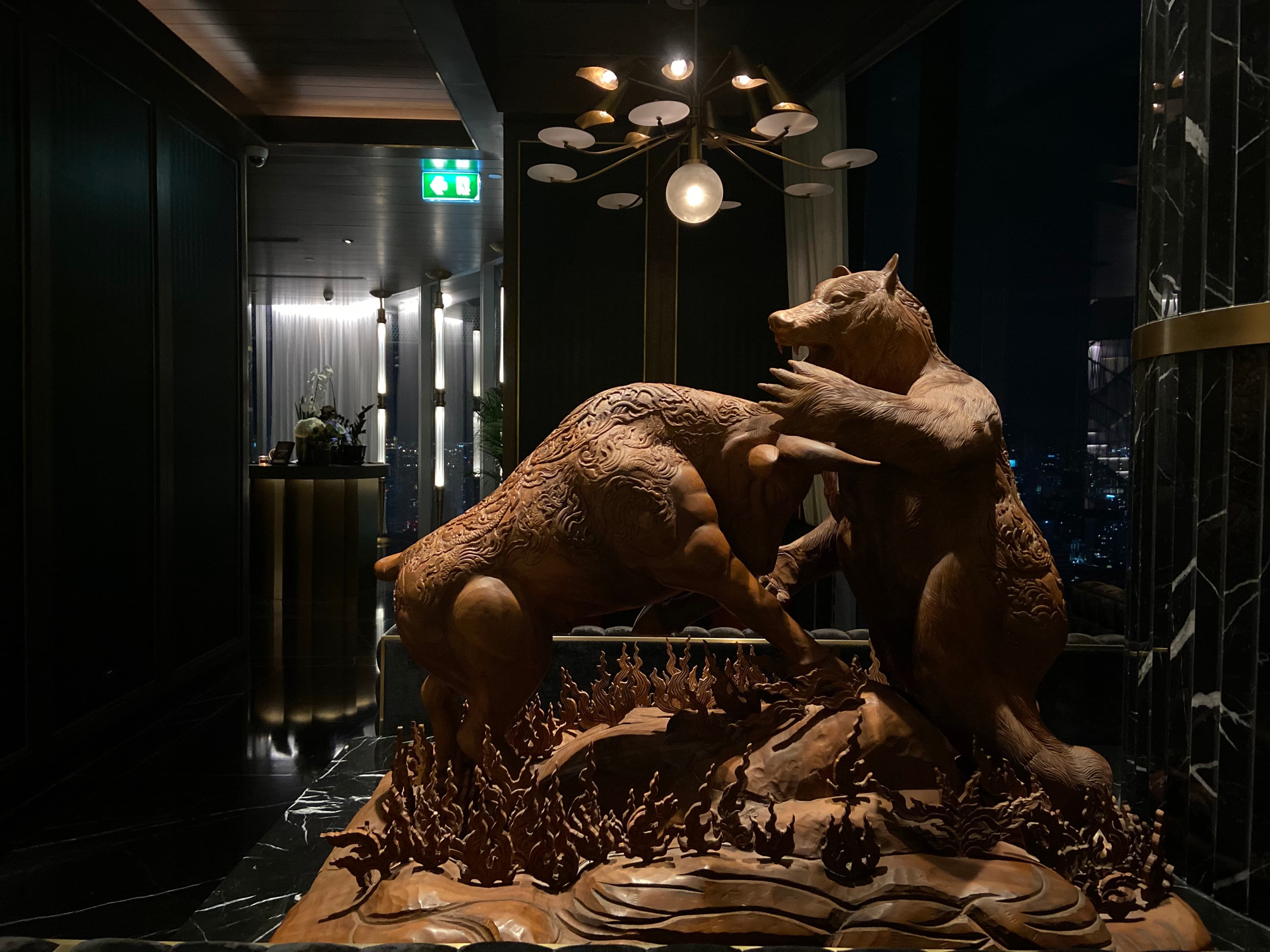 Bull and Bear at Waldorf Astoria Bangkok