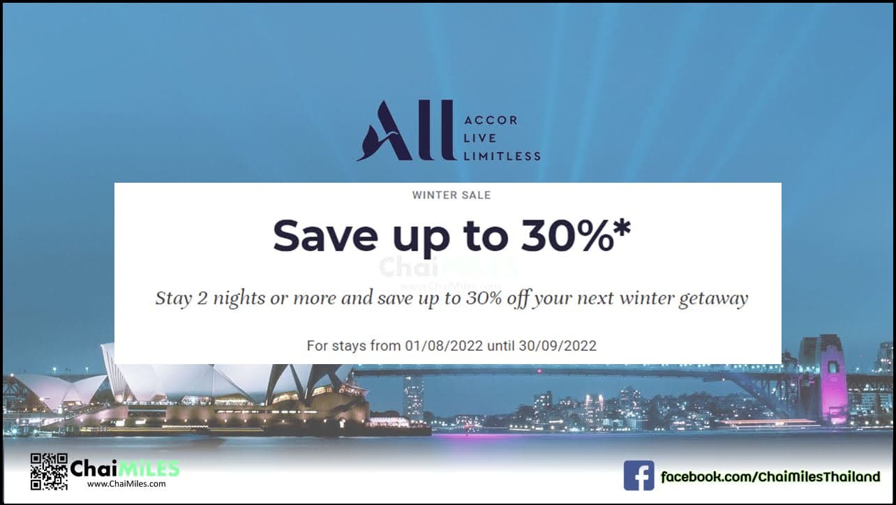Accor ALL 30% Australia & New Zealand Winter Sale For Stays 1 August - 30 September 2022 (Book By 25 July 2022)