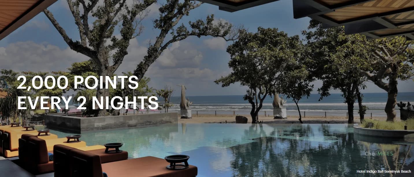 IHG One Rewards รับโบนัส 2,000 คะแนน ทุก 2 คืน สูงสุด 6,000 คะแนน (เข้าพัก 1 - 30 กันยายน 2026 ลงทะเบียนล่วงหน้า 25 - 31 สิงหาคม 2026)